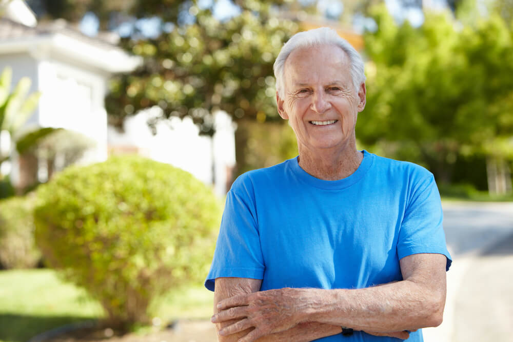 Fit, active, elderly man outdoors